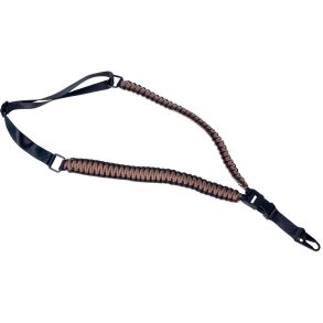 One point sling paracord geværrem - sort/FDE