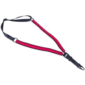 One point sling paracord geværrem - sort / Rose